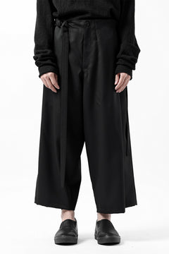 画像をギャラリービューアに読み込む, Y's BANG ON! No.149 GABARDINE WRAP PANTS (BLACK)