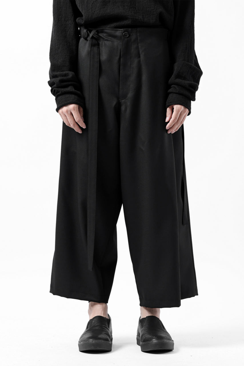 画像をギャラリービューアに読み込む, Y's BANG ON! No.149 GABARDINE WRAP PANTS (BLACK)