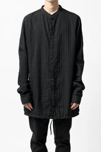 Load image into Gallery viewer, daub STRIPE LONG SHIRT / DYED SOFT TWILL (BLACK)