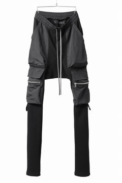 画像をギャラリービューアに読み込む, A.F ARTEFACT COMBINATION ZIPPER SARROUEL SKINNY PANTS / BOMBER HEAT® + NYLON (BLACK)