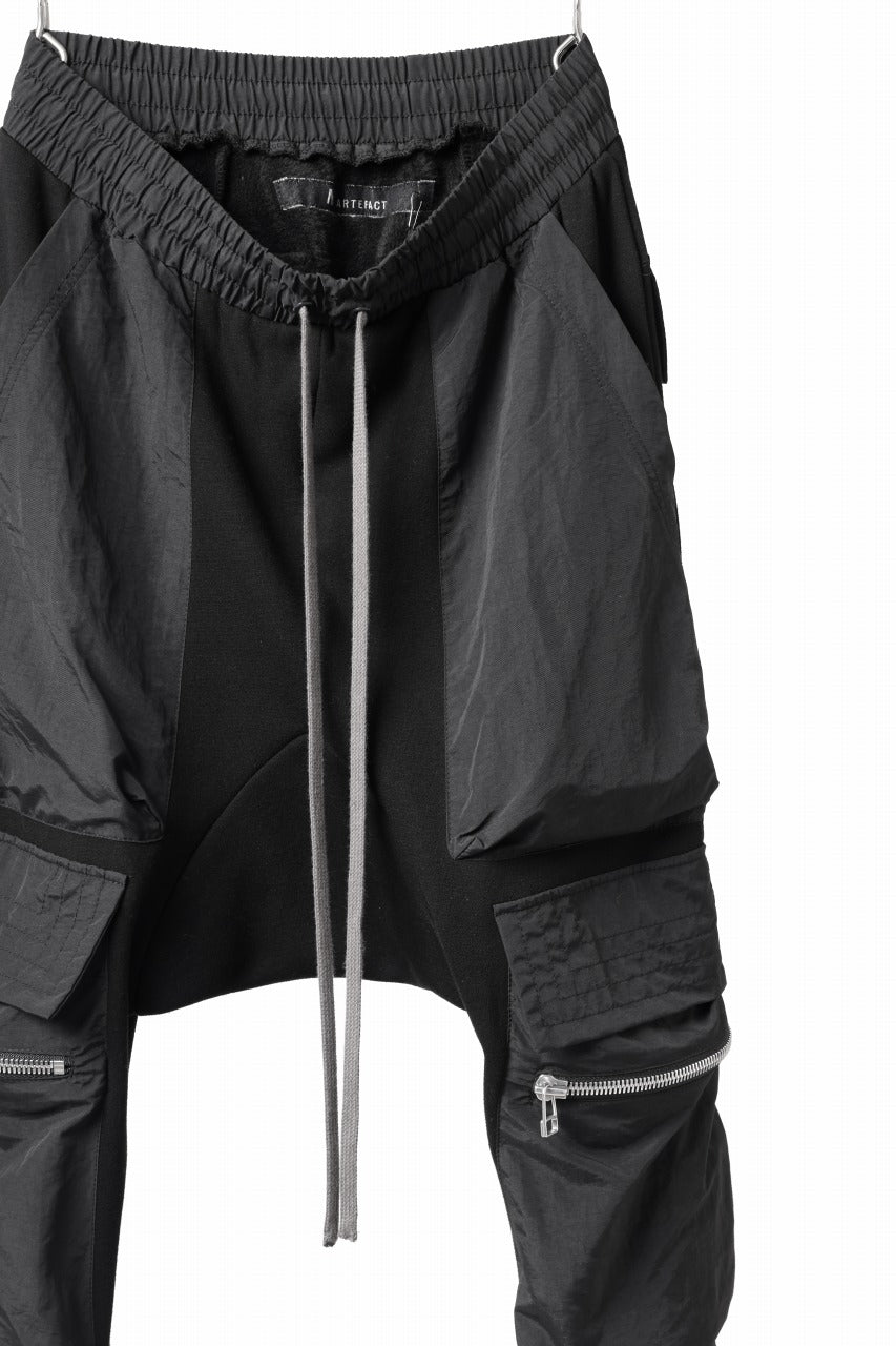 画像をギャラリービューアに読み込む, A.F ARTEFACT COMBINATION ZIPPER SARROUEL SKINNY PANTS / BOMBER HEAT® + NYLON (BLACK)