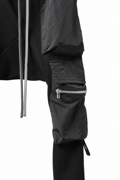 画像をギャラリービューアに読み込む, A.F ARTEFACT COMBINATION ZIPPER SARROUEL SKINNY PANTS / BOMBER HEAT® + NYLON (BLACK)