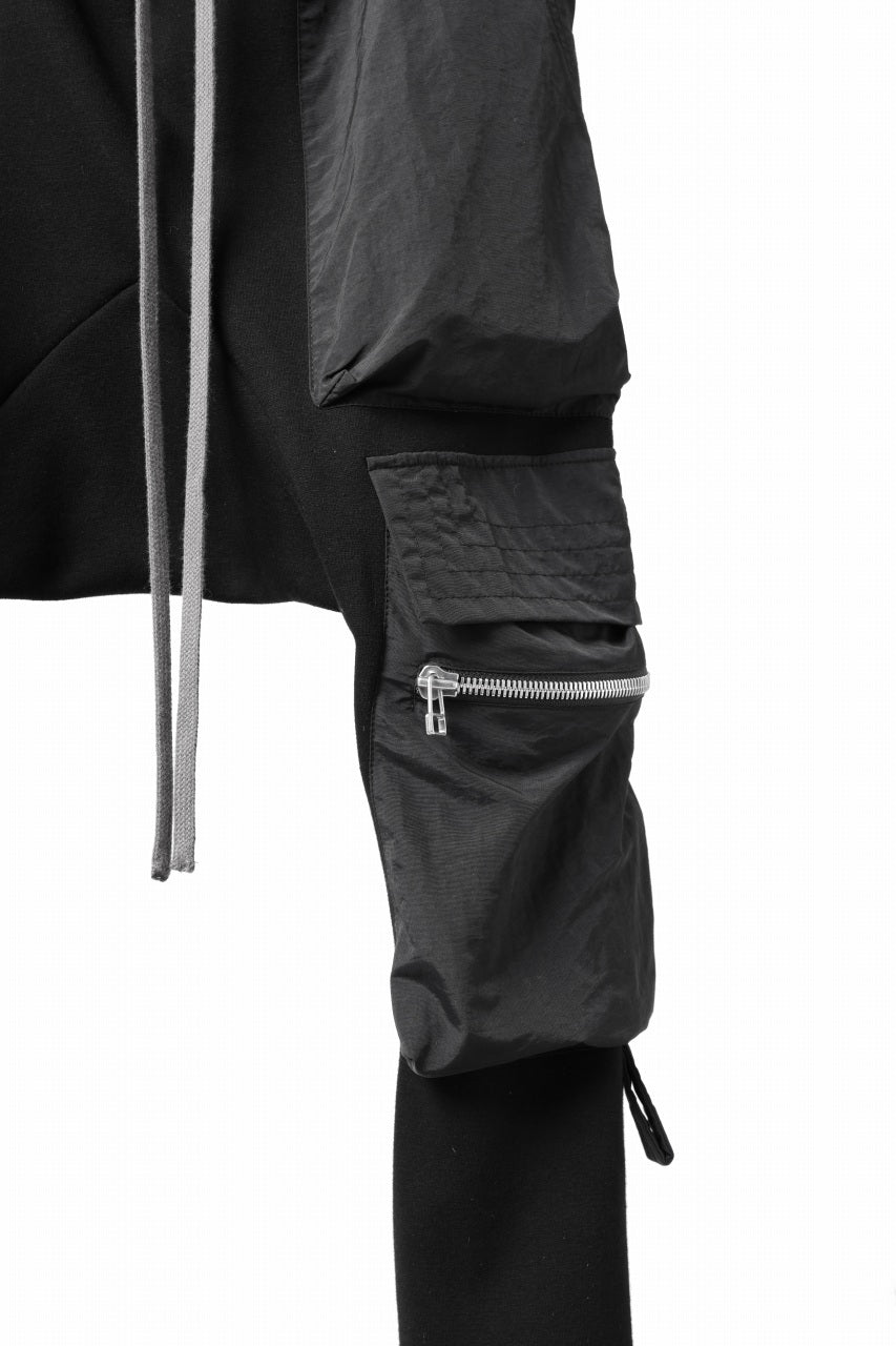 画像をギャラリービューアに読み込む, A.F ARTEFACT COMBINATION ZIPPER SARROUEL SKINNY PANTS / BOMBER HEAT® + NYLON (BLACK)
