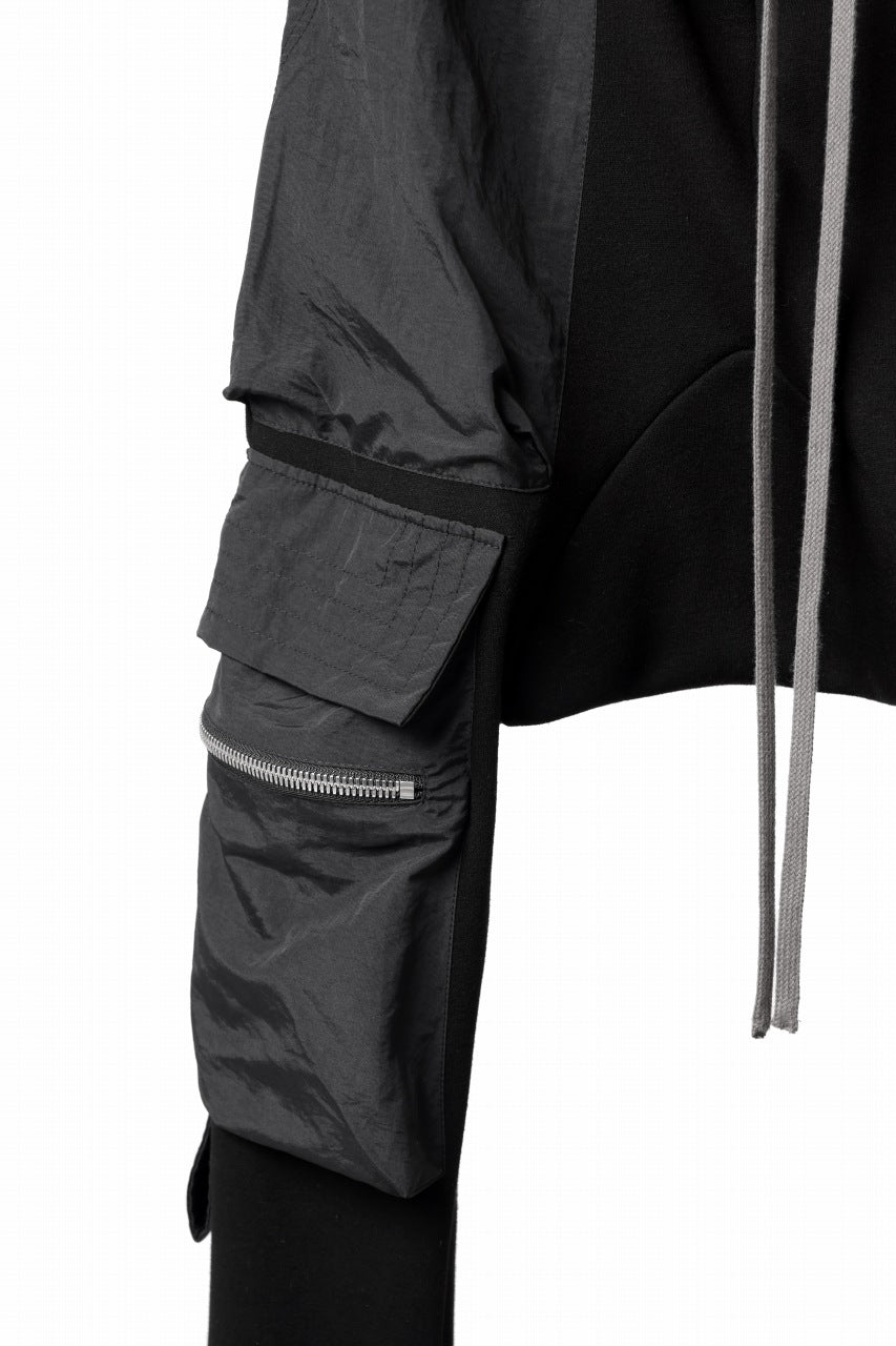 画像をギャラリービューアに読み込む, A.F ARTEFACT COMBINATION ZIPPER SARROUEL SKINNY PANTS / BOMBER HEAT® + NYLON (BLACK)
