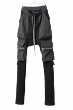 画像をギャラリービューアに読み込む, A.F ARTEFACT COMBINATION ZIPPER SARROUEL SKINNY PANTS / BOMBER HEAT® + NYLON (BLACK)