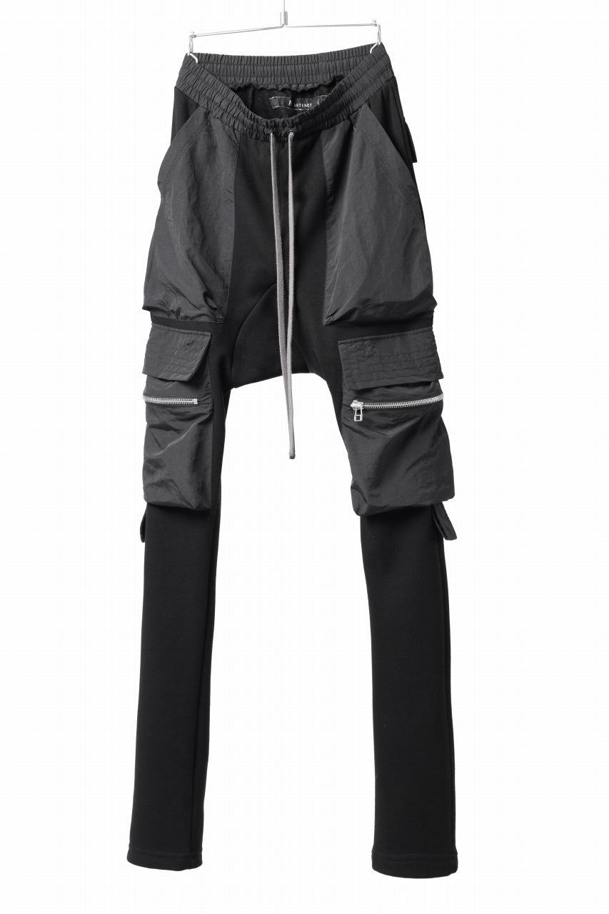 画像をギャラリービューアに読み込む, A.F ARTEFACT COMBINATION ZIPPER SARROUEL SKINNY PANTS / BOMBER HEAT® + NYLON (BLACK)