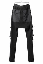 画像をギャラリービューアに読み込む, A.F ARTEFACT COMBINATION ZIPPER SARROUEL SKINNY PANTS / BOMBER HEAT® + NYLON (BLACK)