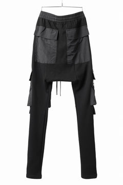 画像をギャラリービューアに読み込む, A.F ARTEFACT COMBINATION ZIPPER SARROUEL SKINNY PANTS / BOMBER HEAT® + NYLON (BLACK)