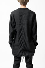 Load image into Gallery viewer, daub STRIPE LONG SHIRT / DYED SOFT TWILL (BLACK)