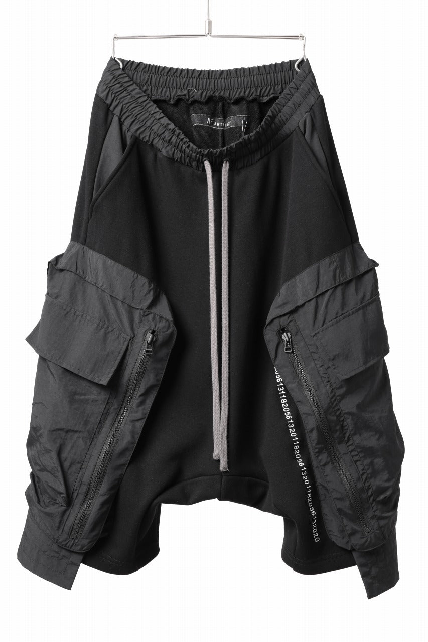 画像をギャラリービューアに読み込む, A.F ARTEFACT MILITARY CARGO SARROUEL SHORTS / BOMBER HEAT® + NYLON (BLACK)