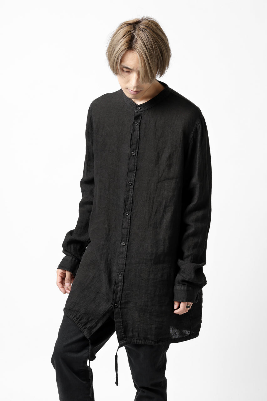 Load image into Gallery viewer, daub PLAIN COLLAR SHIRT / COLD DYED ORGANIC COTTON (GREY)