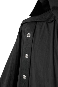 画像をギャラリービューアに読み込む, A.F ARTEFACT HOODIE LONG ZIP COAT with DETACHABLE POCKET POUCH (BLACK)