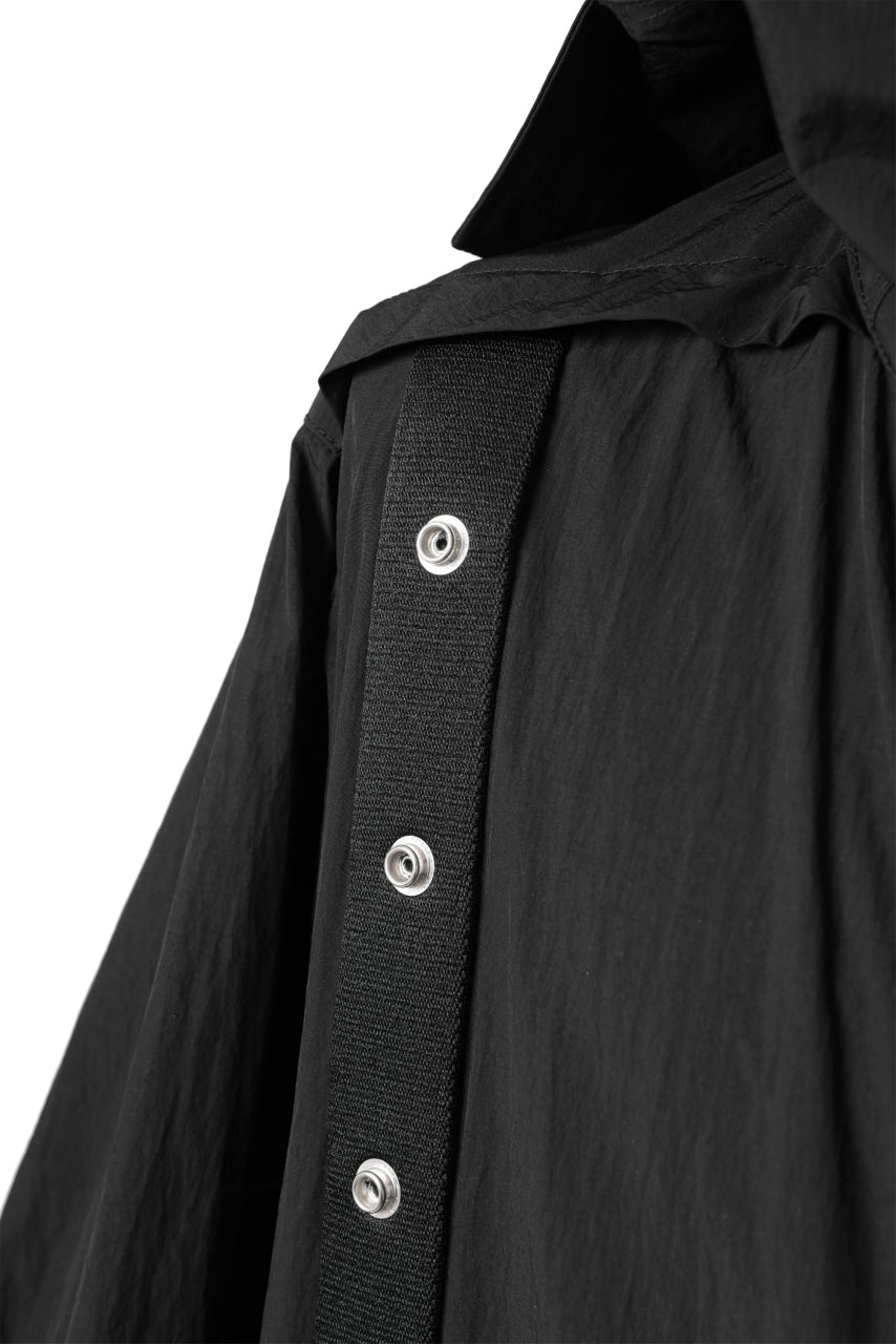 画像をギャラリービューアに読み込む, A.F ARTEFACT HOODIE LONG ZIP COAT with DETACHABLE POCKET POUCH (BLACK)