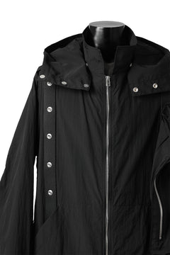 画像をギャラリービューアに読み込む, A.F ARTEFACT HOODIE LONG ZIP COAT with DETACHABLE POCKET POUCH (BLACK)