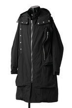 画像をギャラリービューアに読み込む, A.F ARTEFACT HOODIE LONG ZIP COAT with DETACHABLE POCKET POUCH (BLACK)