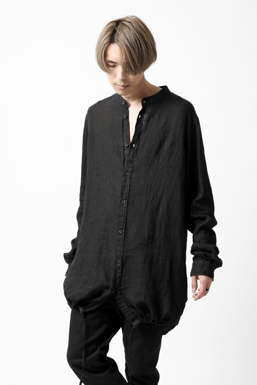 Load image into Gallery viewer, daub PLAIN COLLAR SHIRT / COLD DYED ORGANIC COTTON (GREY)