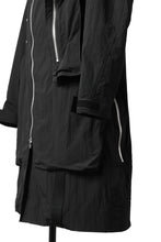 画像をギャラリービューアに読み込む, A.F ARTEFACT HOODIE LONG ZIP COAT with DETACHABLE POCKET POUCH (BLACK)