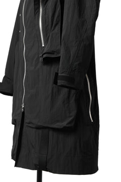 画像をギャラリービューアに読み込む, A.F ARTEFACT HOODIE LONG ZIP COAT with DETACHABLE POCKET POUCH (BLACK)