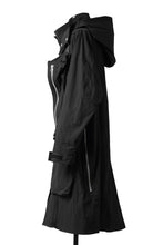 画像をギャラリービューアに読み込む, A.F ARTEFACT HOODIE LONG ZIP COAT with DETACHABLE POCKET POUCH (BLACK)
