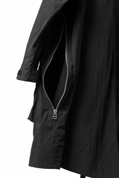 画像をギャラリービューアに読み込む, A.F ARTEFACT HOODIE LONG ZIP COAT with DETACHABLE POCKET POUCH (BLACK)