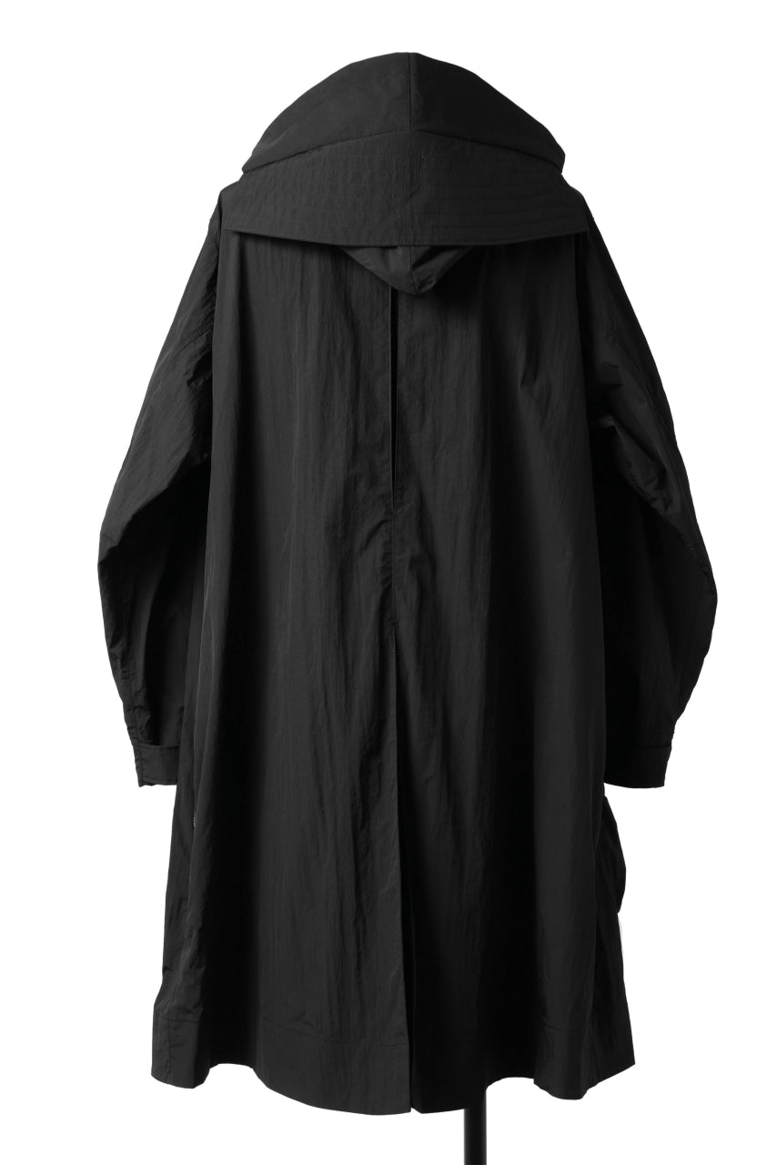 画像をギャラリービューアに読み込む, A.F ARTEFACT HOODIE LONG ZIP COAT with DETACHABLE POCKET POUCH (BLACK)