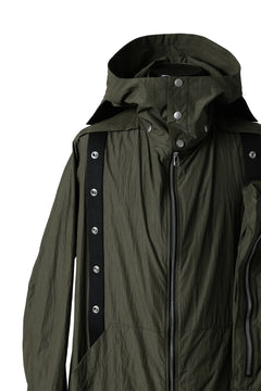 画像をギャラリービューアに読み込む, A.F ARTEFACT HOODIE LONG ZIP COAT with DETACHABLE POCKET POUCH (KHAKI)