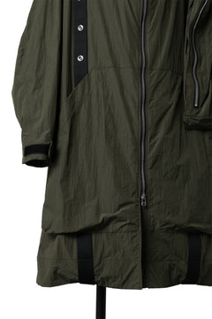 画像をギャラリービューアに読み込む, A.F ARTEFACT HOODIE LONG ZIP COAT with DETACHABLE POCKET POUCH (KHAKI)