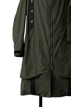 画像をギャラリービューアに読み込む, A.F ARTEFACT HOODIE LONG ZIP COAT with DETACHABLE POCKET POUCH (KHAKI)