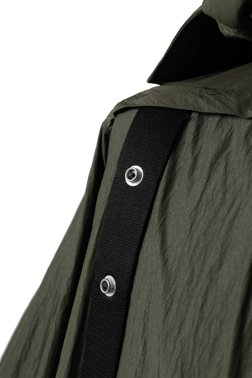 画像をギャラリービューアに読み込む, A.F ARTEFACT HOODIE LONG ZIP COAT with DETACHABLE POCKET POUCH (KHAKI)