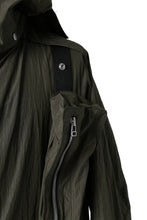 画像をギャラリービューアに読み込む, A.F ARTEFACT HOODIE LONG ZIP COAT with DETACHABLE POCKET POUCH (KHAKI)