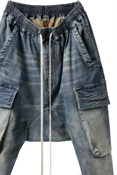 画像をギャラリービューアに読み込む, A.F ARTEFACT EASY SARROUEL CARGO PANTS / FADED AGEING DENIM (BLUE)