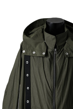 画像をギャラリービューアに読み込む, A.F ARTEFACT HOODIE LONG ZIP COAT with DETACHABLE POCKET POUCH (KHAKI)
