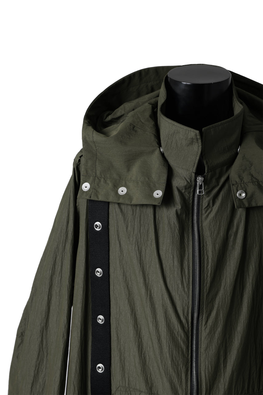 画像をギャラリービューアに読み込む, A.F ARTEFACT HOODIE LONG ZIP COAT with DETACHABLE POCKET POUCH (KHAKI)