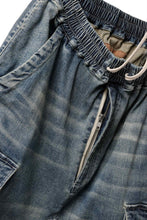 画像をギャラリービューアに読み込む, A.F ARTEFACT EASY SARROUEL CARGO PANTS / FADED AGEING DENIM (BLUE)