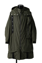 画像をギャラリービューアに読み込む, A.F ARTEFACT HOODIE LONG ZIP COAT with DETACHABLE POCKET POUCH (KHAKI)