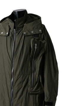 画像をギャラリービューアに読み込む, A.F ARTEFACT HOODIE LONG ZIP COAT with DETACHABLE POCKET POUCH (KHAKI)