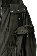 画像をギャラリービューアに読み込む, A.F ARTEFACT HOODIE LONG ZIP COAT with DETACHABLE POCKET POUCH (KHAKI)