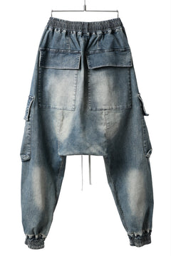 画像をギャラリービューアに読み込む, A.F ARTEFACT EASY SARROUEL CARGO PANTS / FADED AGEING DENIM (BLUE)