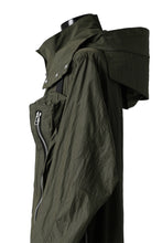 画像をギャラリービューアに読み込む, A.F ARTEFACT HOODIE LONG ZIP COAT with DETACHABLE POCKET POUCH (KHAKI)