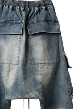 画像をギャラリービューアに読み込む, A.F ARTEFACT EASY SARROUEL CARGO PANTS / FADED AGEING DENIM (BLUE)