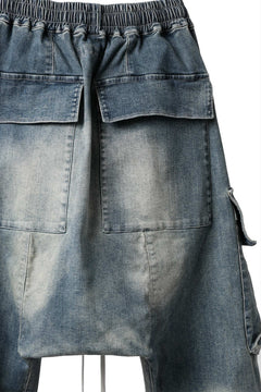 画像をギャラリービューアに読み込む, A.F ARTEFACT EASY SARROUEL CARGO PANTS / FADED AGEING DENIM (BLUE)