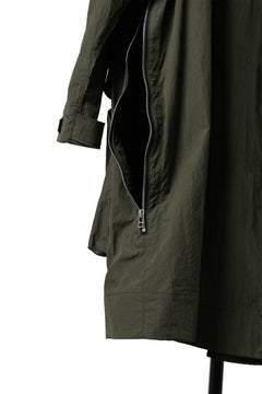 画像をギャラリービューアに読み込む, A.F ARTEFACT HOODIE LONG ZIP COAT with DETACHABLE POCKET POUCH (KHAKI)