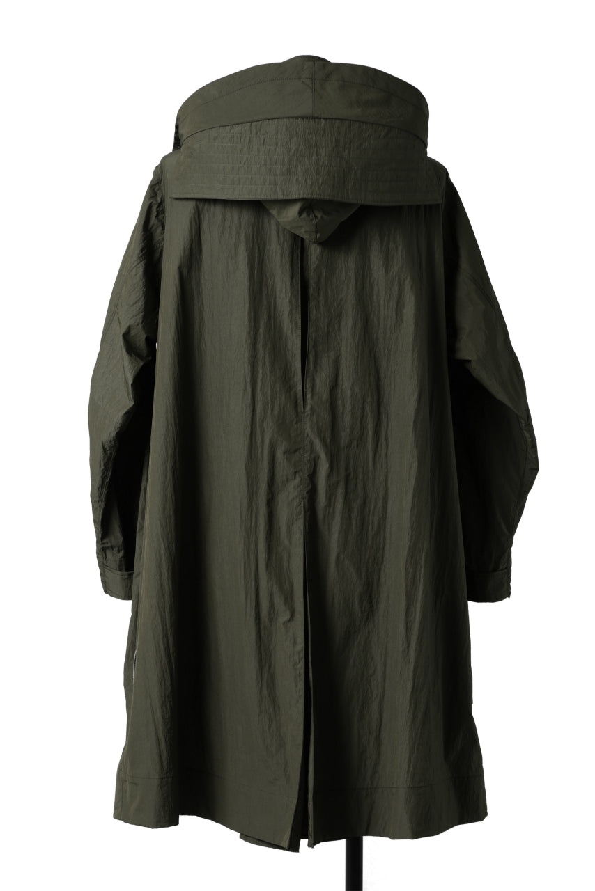 画像をギャラリービューアに読み込む, A.F ARTEFACT HOODIE LONG ZIP COAT with DETACHABLE POCKET POUCH (KHAKI)