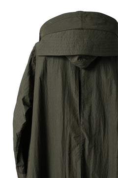 画像をギャラリービューアに読み込む, A.F ARTEFACT HOODIE LONG ZIP COAT with DETACHABLE POCKET POUCH (KHAKI)