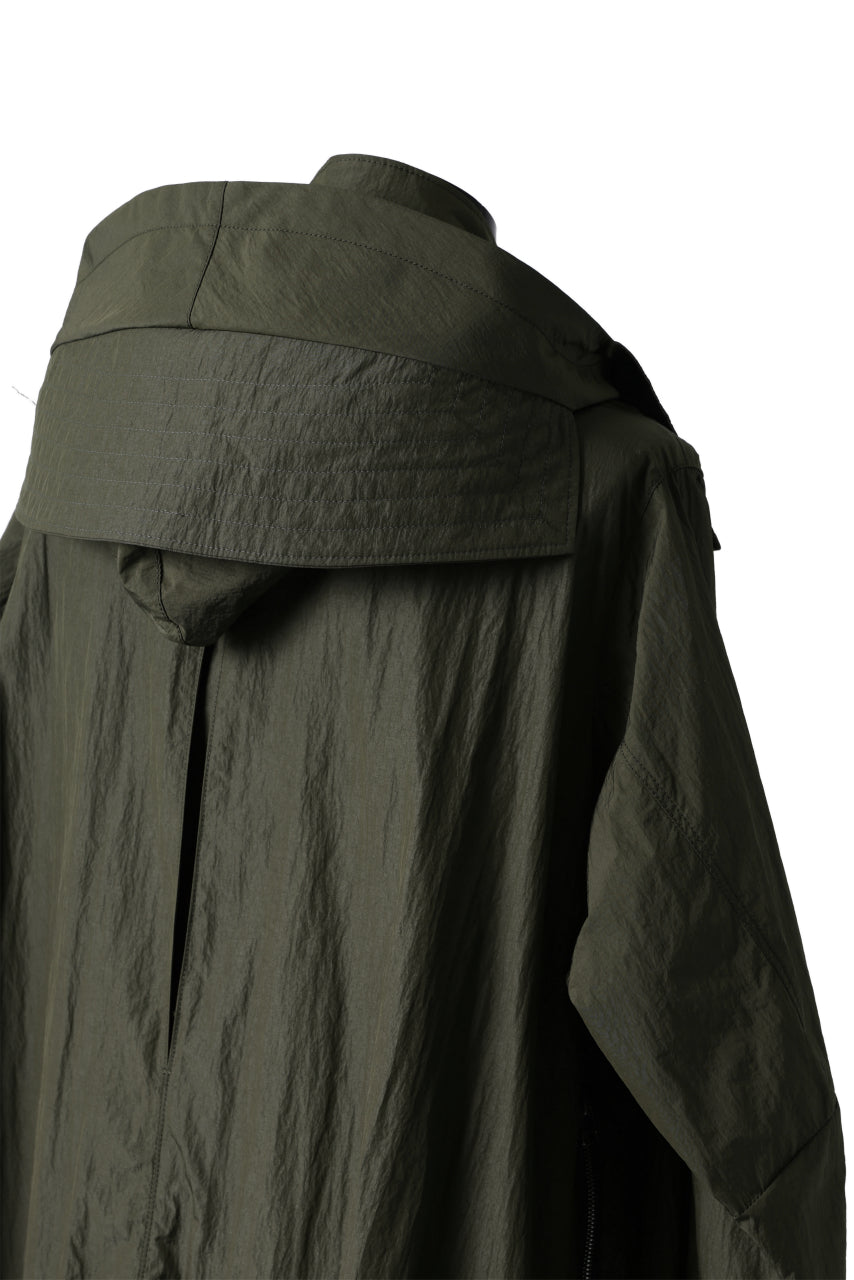 画像をギャラリービューアに読み込む, A.F ARTEFACT HOODIE LONG ZIP COAT with DETACHABLE POCKET POUCH (KHAKI)