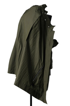 画像をギャラリービューアに読み込む, A.F ARTEFACT HOODIE LONG ZIP COAT with DETACHABLE POCKET POUCH (KHAKI)