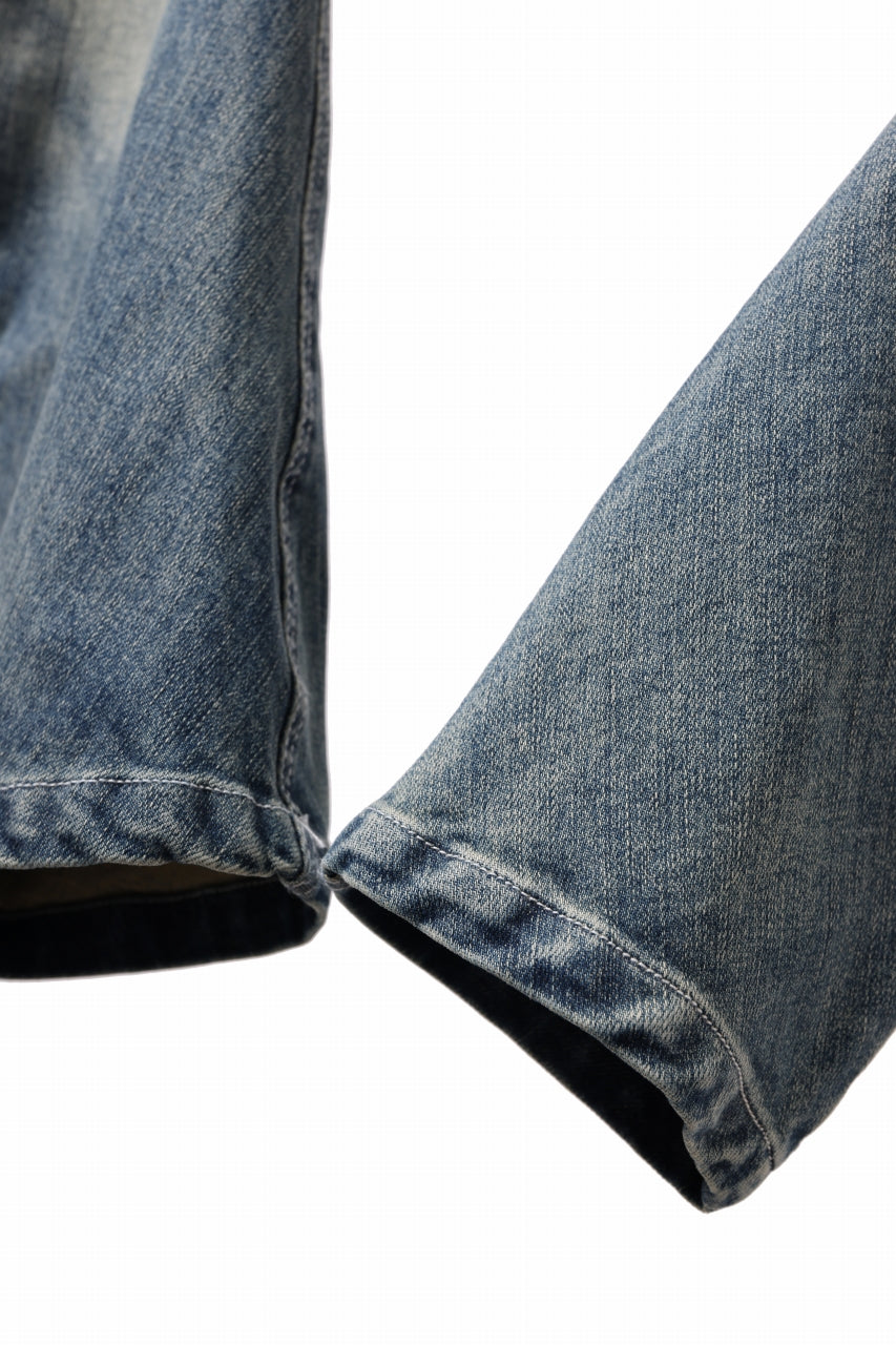画像をギャラリービューアに読み込む, A.F ARTEFACT SARROUEL SKINNY PANTS / FADED AGEING DENIM (BLUE)