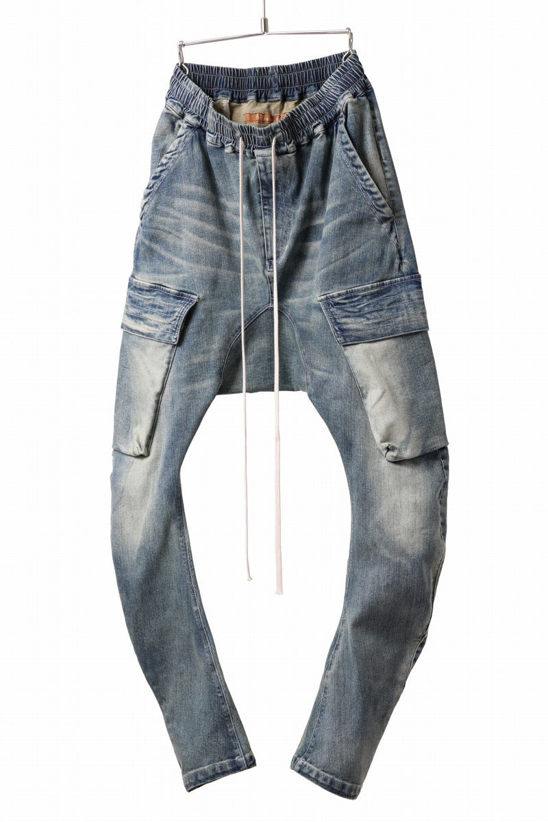 パンツ A.F ARTEFACT CARGO SARROUEL SKINNY A.F ARTEFACT CARGO SARROUEL SKINNY PANTS / FADED AGEING DENIM