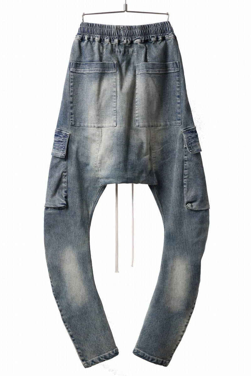 A.F ARTEFACT CARGO SARROUEL SKINNY PANTS / FADED AGEING DENIM