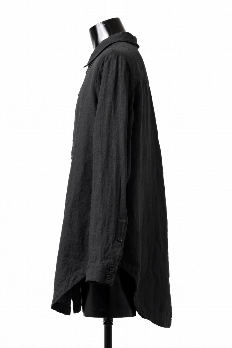 Aleksandr Manamis exclusive Wide Placket Shirt (BLACK)の商品 Aleksandr Manamis exclusive Wide Placket Shirt (BLACK)の商品